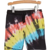 Wholesale - BOYS RAINBOW TIE DYE SIZE 4-7 FRENCH TERRY PULL ON SHORT C/P 24